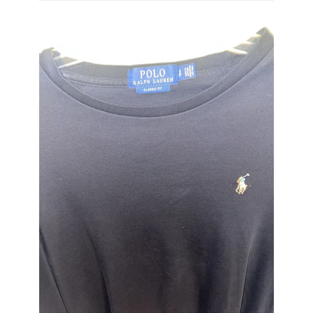 Polo Ralph Lauren Men’s Pullover Shirt Sz Small Black Flesh Pony Comfort Active